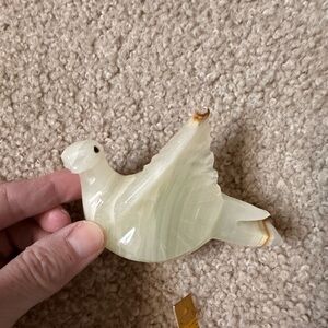 Carved Stone Dove Figurine